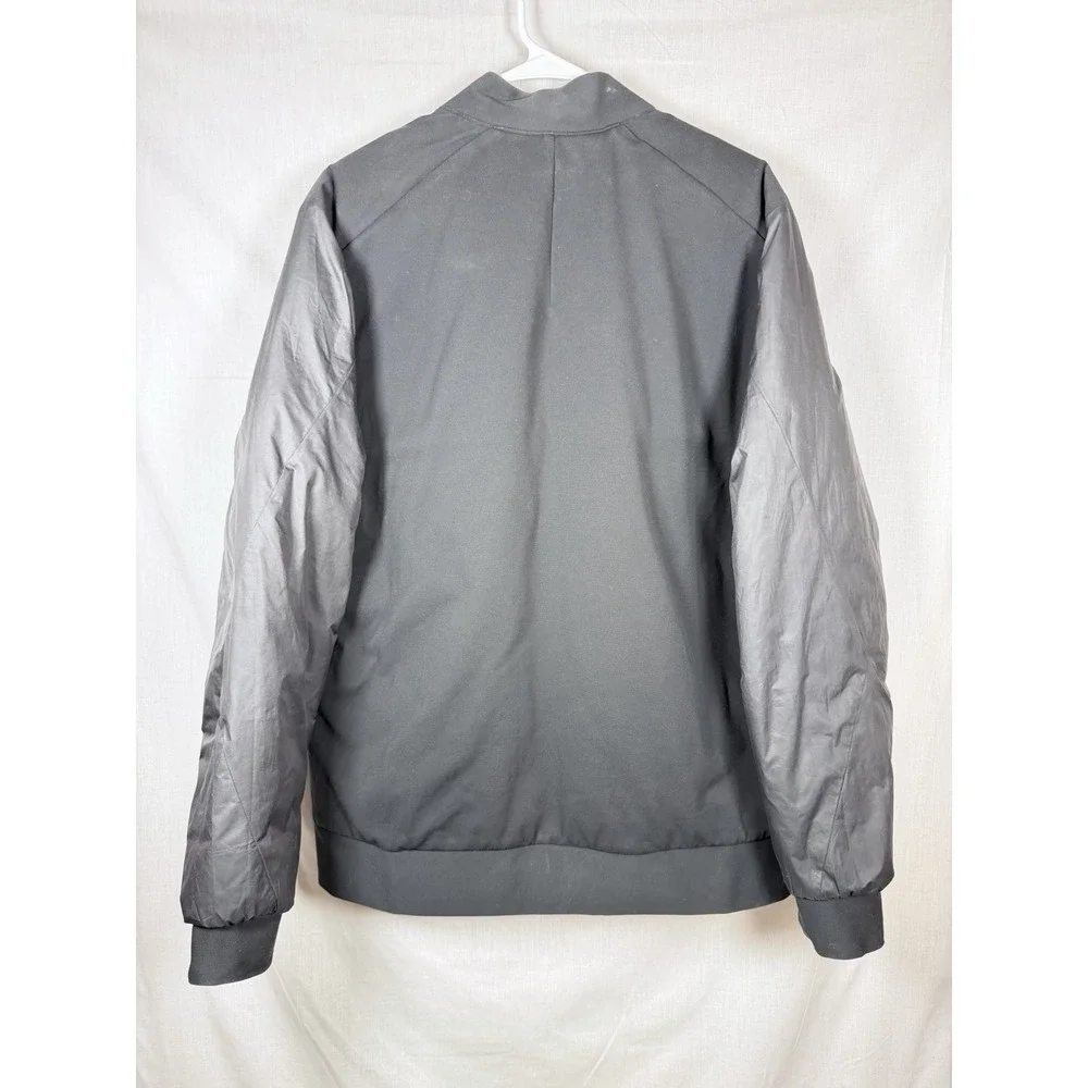 Lululemon About Face Bomber Jacket Men Reversible Down Puffer Black XL Palm deco